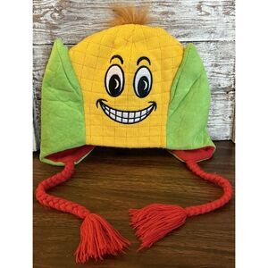 ZooZatZ‎ Nebraska Cornhuskers Corn Beanie Cap Red Tassels Huskers NE Winter Hat